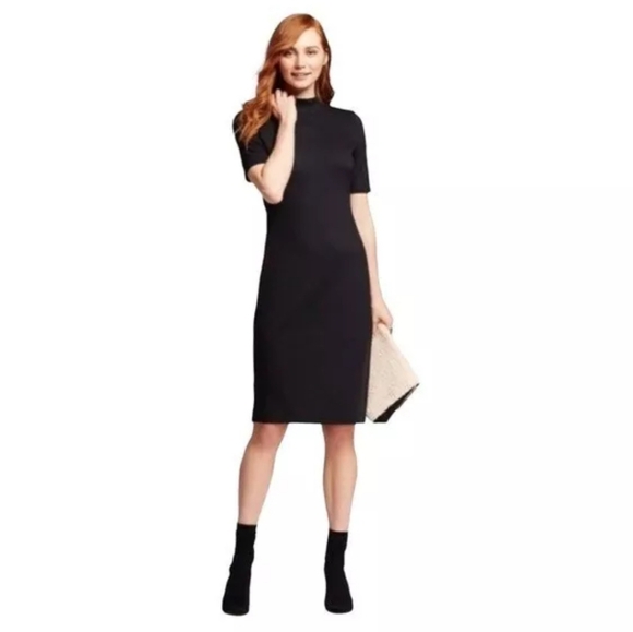 Who What Wear Mock Turtleneck Black Bodycon Dress Size XS - Picture 1 of 5